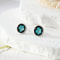 Round Pressed Flower Stud Earrings in Fourteen Designs view 5