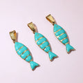 Striped Fish Charms in Six Bright Enamel Color Options view 9