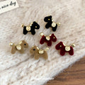 Flocked Horse Pearl Stud Earrings Decorative Jewelry Design view 4