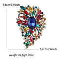 Large Teardrop Crystal Leaf Brooch in Nine Colorways view 8