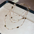 Layered Beaded Necklace in Four Color Combinations view 9