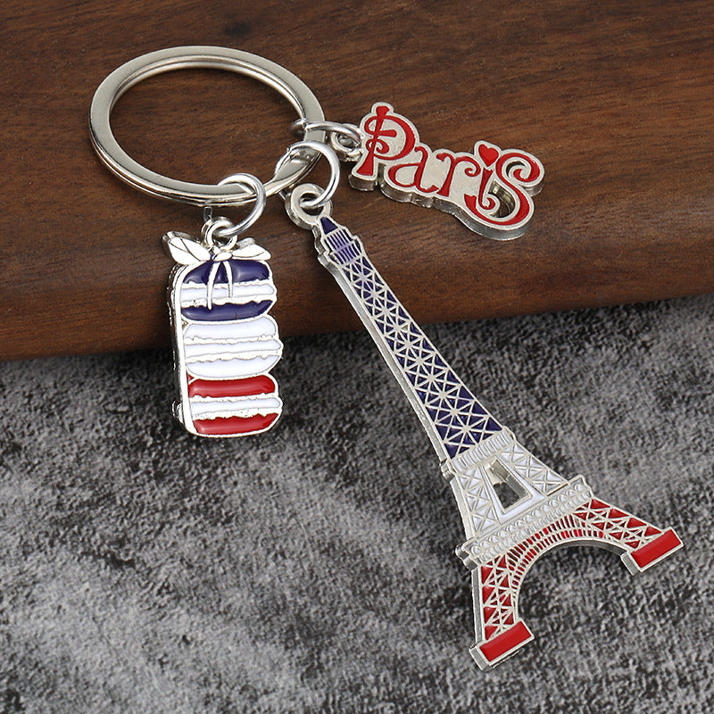 Paris Landmark Zinc Alloy Eiffel Tower Arch Keychain Gift