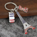 Paris Landmark Zinc Alloy Eiffel Tower Arch Keychain Gift