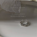 Silver Multi Band Twisted Open Adjustable Ring Band view 4