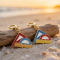 Study Hard Ruler Protractor Enamel Lobster Clasp Keychain view 4
