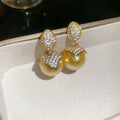 Pearl Bow Necklace Crystal Earrings Mixed 4 Styles view 9