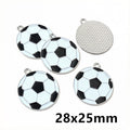 Black and White Soccer Ball Pendant Charms in Six Sizes view 7
