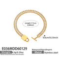 Crystal Baguette Line Toggle Bracelets in Gold and Silver Tone view 6