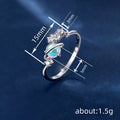 Opalescent Planet And Star Cluster Slim Ring In Silver Tone view 4