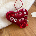 Six Pair Red Heart Bow Rose Crystal Stud Earring Set view 6