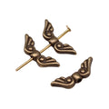 Curved Wing Spacer Beads in Detailed Metal Finishes for Jewelry Making view 5