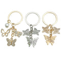 Butterfly Charm Keychains Featuring Gold Butterfly Across 34 Pictured Variations view 5