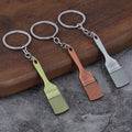 Shovel Shaped Metal Keychains in Five Antique and Solid Finishes view 1