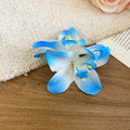 Fabric Orchid Duckbill Hair Clips White Pink Blue Styles view 8