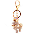 Rhinestone Poodle Keychain With Crown And Gold-Tone Clasp view 5