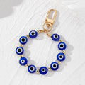 Circular Beaded Loop Evil Eye Clip Keychains in Five Options view 6