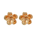 Layered Flower Stud Earrings In Two Metal Tones Jewelry Design view 5