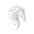 Sculpted Horse Head Brooch in Four Metallic Colors view 4