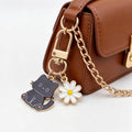 Daisy Cat Enamel Clasp Keychains in 8 Dark and Pastel Colors view 4