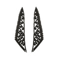 Crystal Leaf Statement Earrings in Three Finishes Statement Jewelry Design view 5