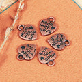 Made With Love Heart Charm Metal Jewelry Making Component In 5 Finishes view 6