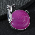 Silver Tone Snail Charm Pendant Enamel Shell Three Colors view 4