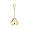 Gold Silver Heart Drop Brooch Pin Wire Wrap Stem Style view 5