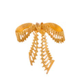 Gold Tone Ribbon Bow Openwork Metal Brooch Pin for Jackets and Lapels view 6
