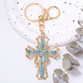 Rhinestone Cross Keychain Openwork Frame Four Color Styles view 7