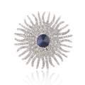 Sunflower Crystal Two Designs Metal Brooch Pin for Jackets and Lapels view 1