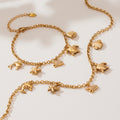 Marine Crystal Charm Necklace and Bracelet in Two Finishes view 3