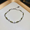 Seven Color Crystal Teardrop Chain Bracelets Jewelry Accessory view 12