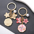 Four-Style Pink and Blue Mother's Day Butterfly Flower Keychain Collection view 2