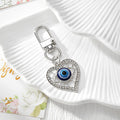 Rhinestone Blue Evil Eye Snap-Hook Keychains in Seven Shapes and Finishes view 7