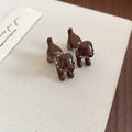 Dog Shaped Front and Back Stud Earrings in Two Colors view 6