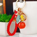 Braided Persimmon and Orange Fortune Keychains in Sixteen Designs view 1