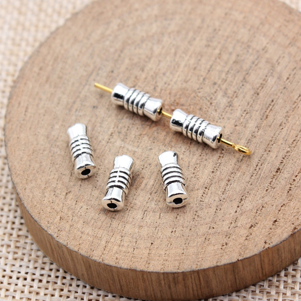 9.7x4x4mm 0.56g Antique Silver Zinc Alloy Tube Spacer Beads for DIY Necklace Bracelet Jewelry Making