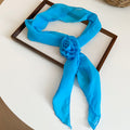 Chiffon Rose Flower Scarf Neckerchief Two-Piece Sets view 7