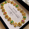 Color Rectangle Necklace