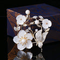 Shell Flower And Butterfly Wreath Brooch Decorative Lapel Pin view 3