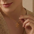 Bead Cluster Pendant Necklace And Matching Cluster Studs view 4