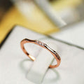 Ultra-Slim Clear Stone Wave Ring In Twenty-Four Metal Tones view 7