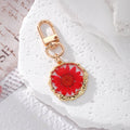 Pressed Daisy Resin Keychains Gold Lobster Clasp 8 Colors view 4