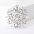 Layered Crystal Snowflake Brooch in Four Colorways view 9