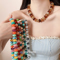Acrylic Rondelle Bead Necklaces And Bracelets Nine Color Mixes view 1