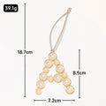 Pearl Letter Ornament Initial Hanging Charm Ribbon Loop view 3