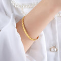 Gold Open Cuff Bangles Heart Oval Braid Scale Designs view 9