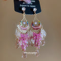 Ornate Crystal Chandelier Earrings In Four Color Designs view 4