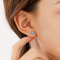 Yellow Heart Crystal Look Gold Tone Small Stud Earrings view 3