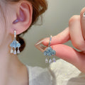 Blue Crystal Stud and Drop Earrings in Eleven Designs view 9